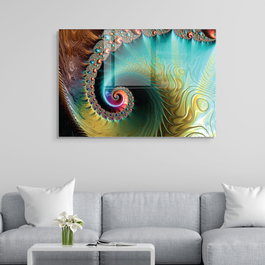 Wallity Cuadro Decorativo de Vidrio Templado Multicolor 30 x 45 cm